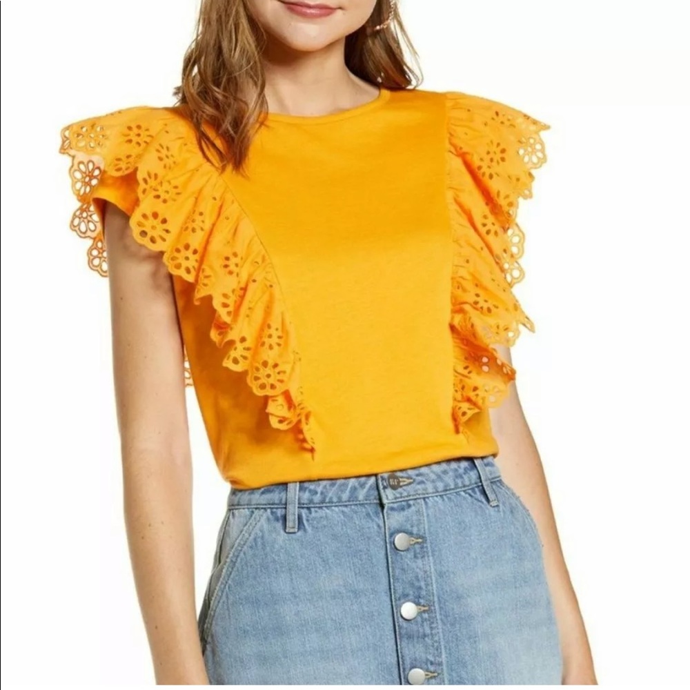 Rachel Parcell Ruffle Tee